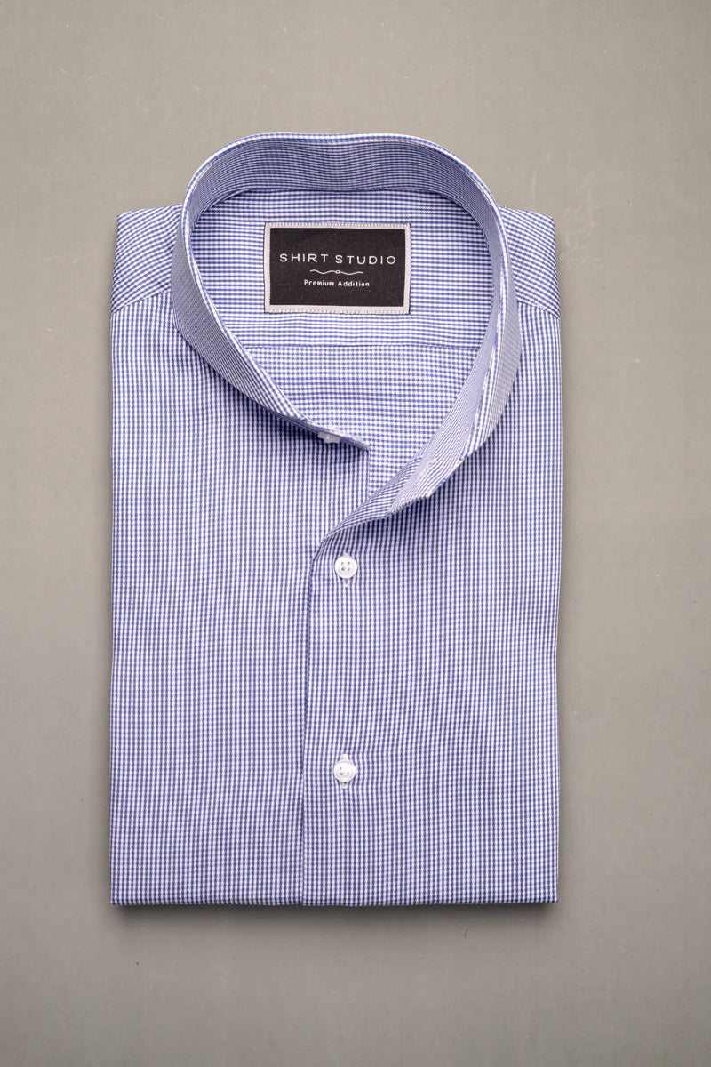 Sky Blue In French Collar.