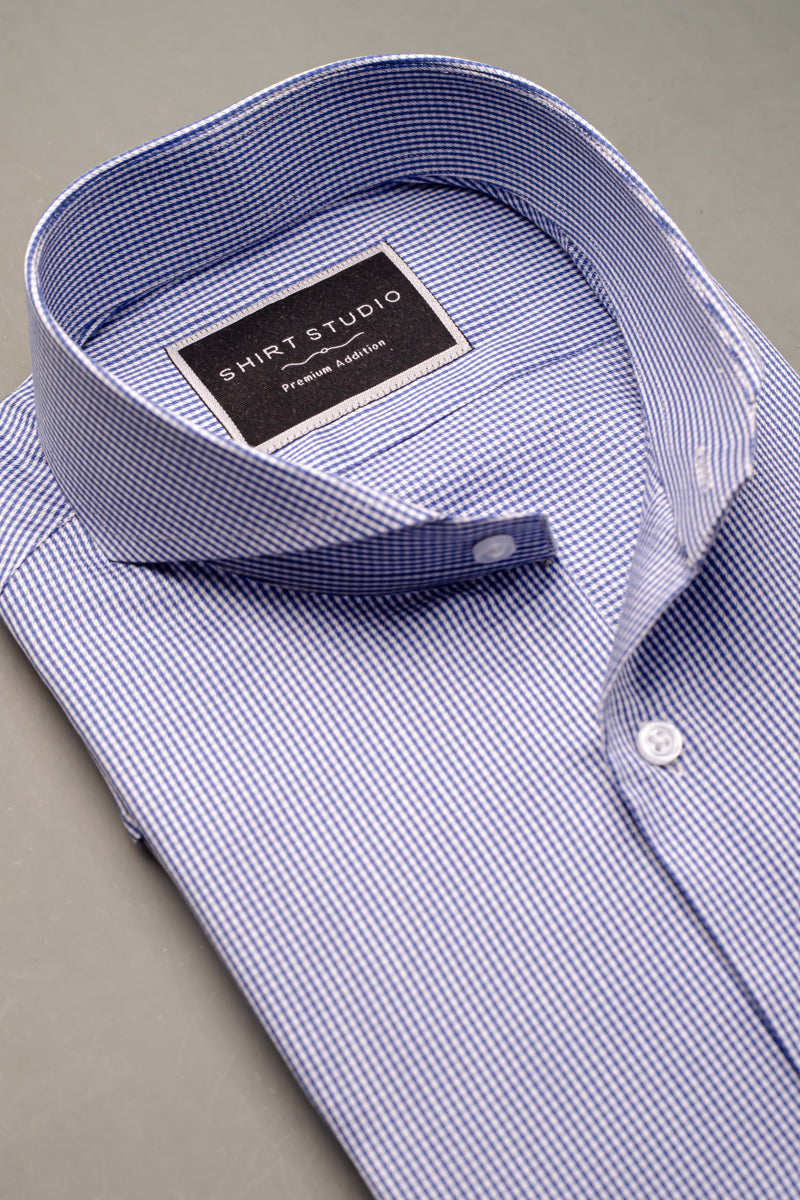 Sky Blue In French Collar.