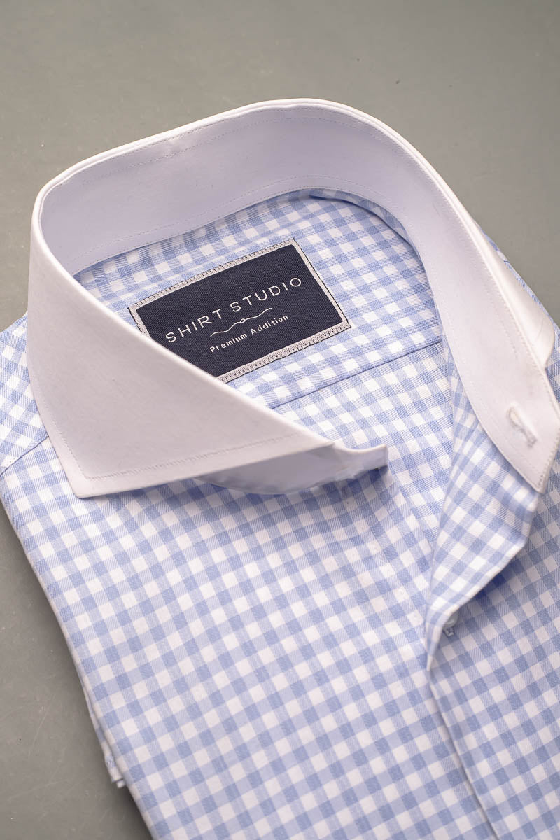Sky Blue Checkered
