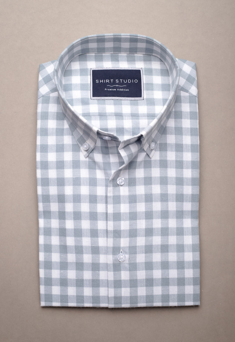 Checkered In linen Cotton