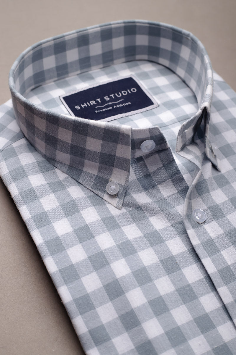 Checkered In linen Cotton