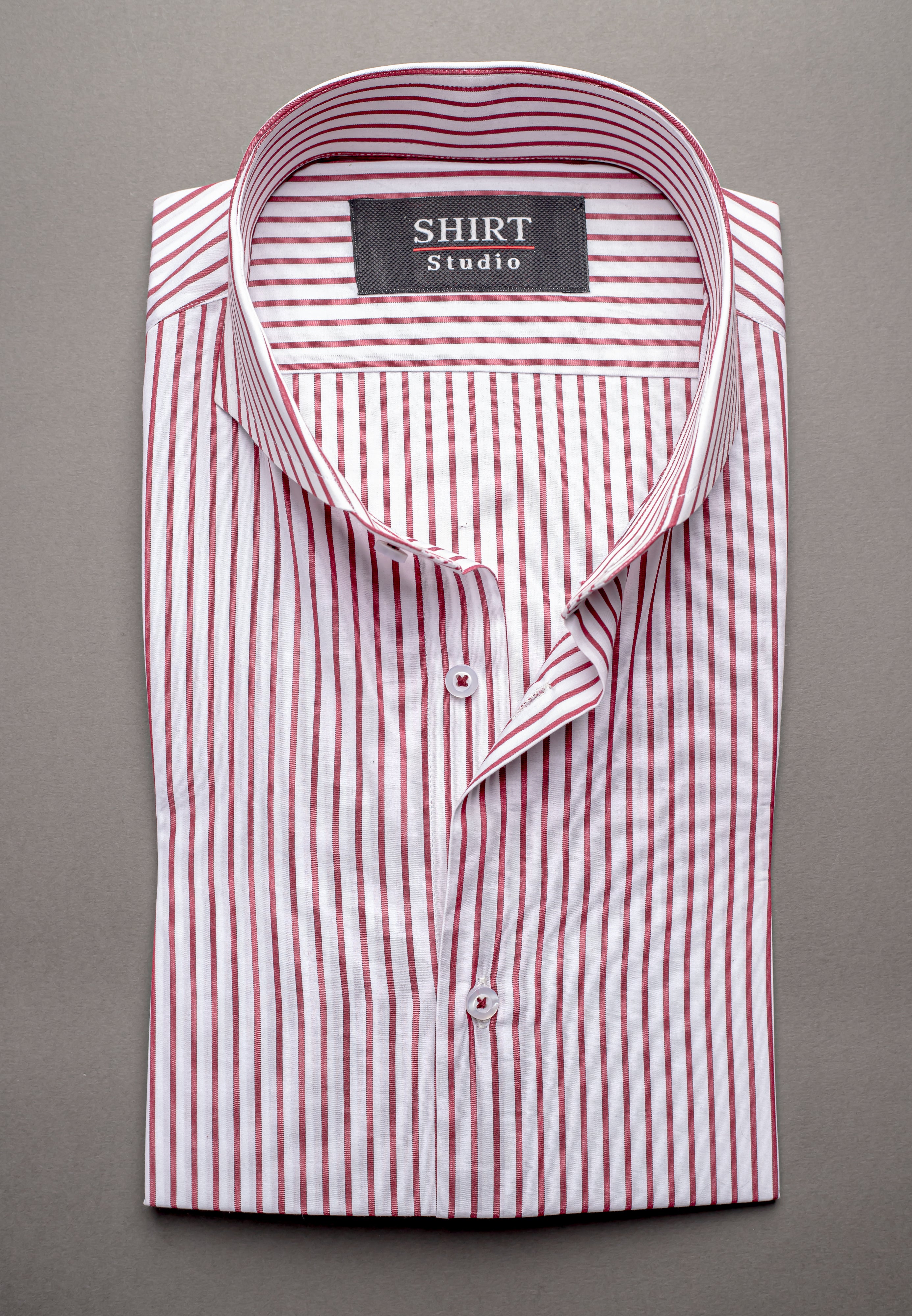 French Collar Red & White Stripes