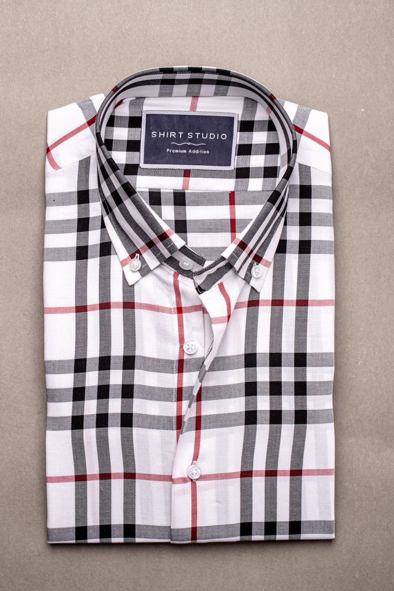 Burberry White Checkered