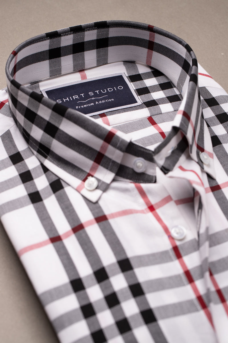 Burberry White Checkered